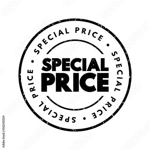 Special Price text stamp, business concept background