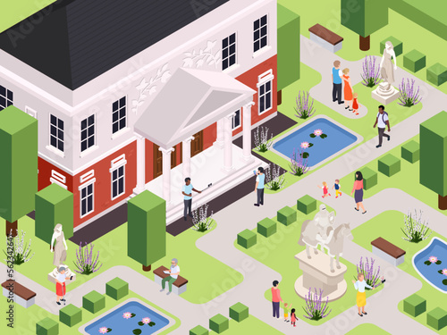 Classic Architecture Yard Composition