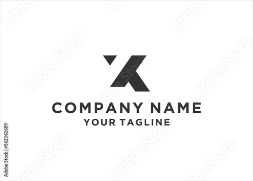  initial Letter VK Logo Design Vector