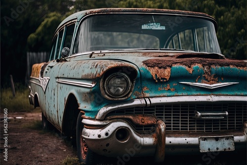 Antique old rusty car