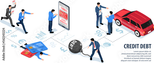 Isometric Credit Infographic