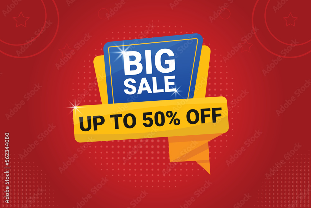 Fototapeta premium Big sale colorful promotion banner template design.