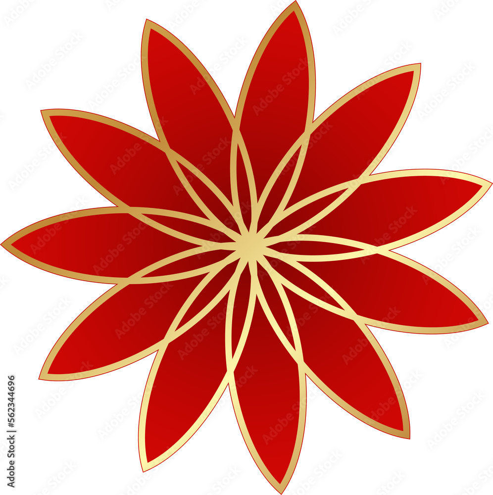 Oriental golden flower symbol Oriental golden flower symbol