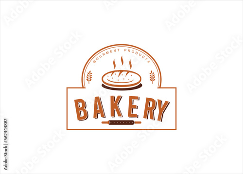 Bread Bakery Logo Design Vector Template