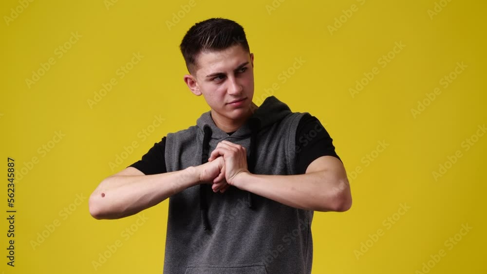 4k slow motion video of one man getting ready for punching someone. 4k slow motion video of one man getting ready for punching someone.