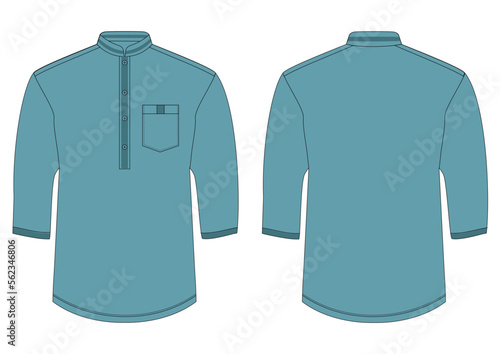 3/4 sleeve koko kurta shirt mockup