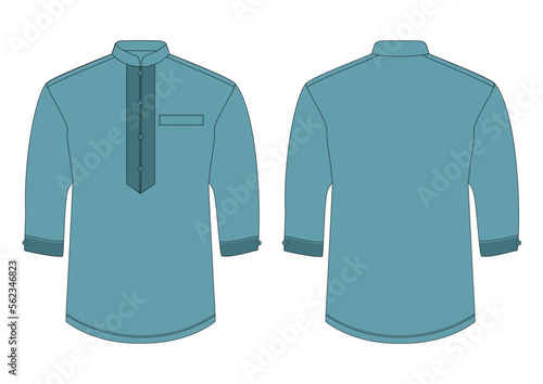3/4 sleeve koko kurta shirt mockup
