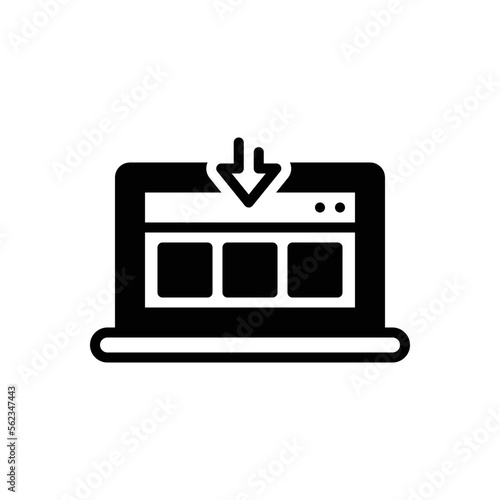 Black solid icon for input