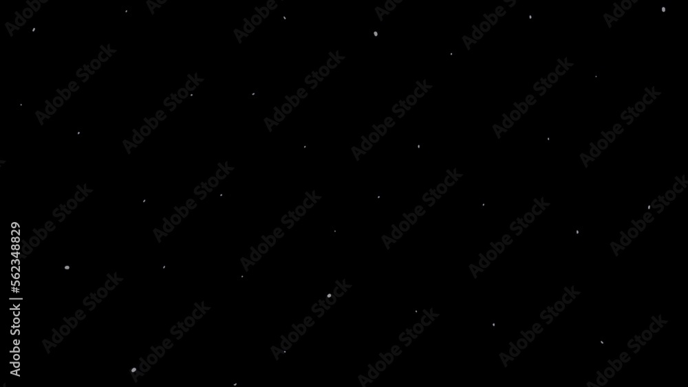 animated simple spinning black space background with stars. Night starry sky cartoon animation