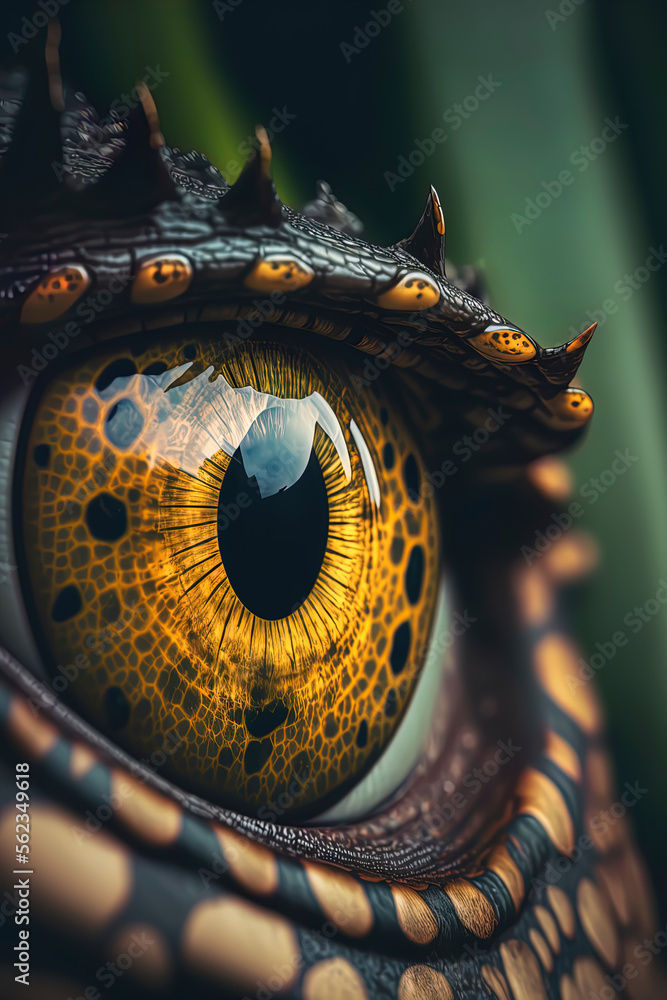 Orinoco Alligator eye, beautiful detailed macro photography of a alligator eye