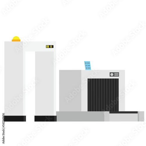 x ray machine for luggage screening security in airport terminal for detection at security check point