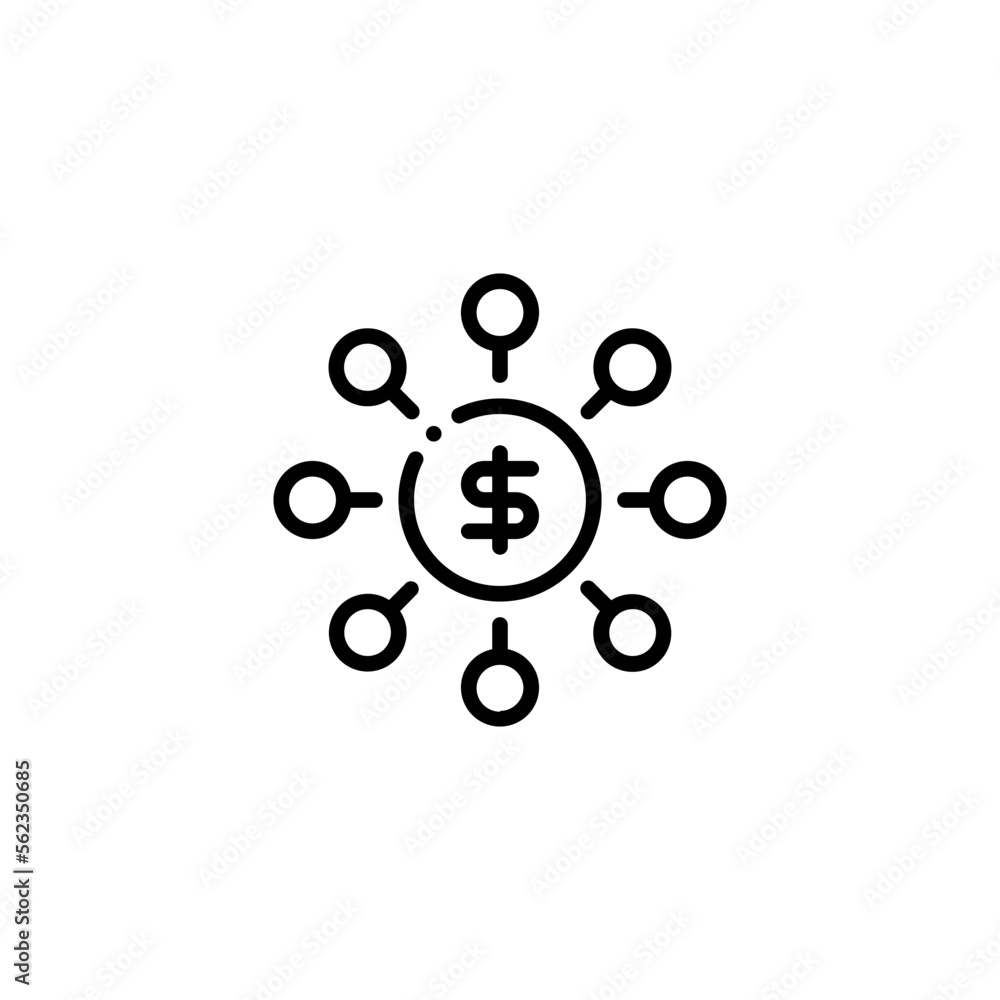 money distribution icon money distribution icon