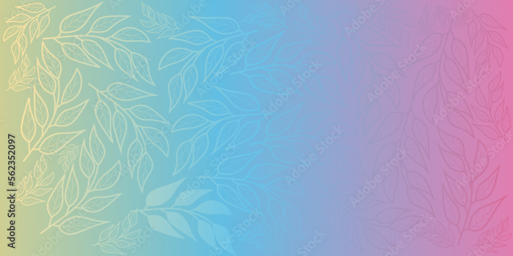 Fototapeta premium Colorful foliage gradient background design. Geometric pattern gradient background. blurry abstract pink color