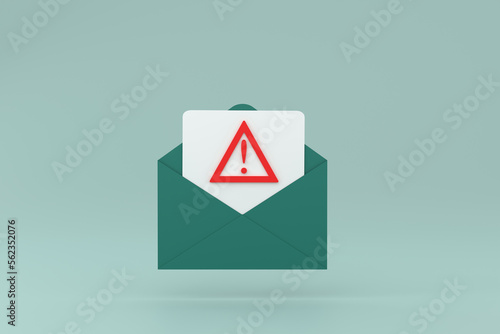 Free Download Dangerous email envelope with attached file with warning exclamation mark illustration, - GFXLoad