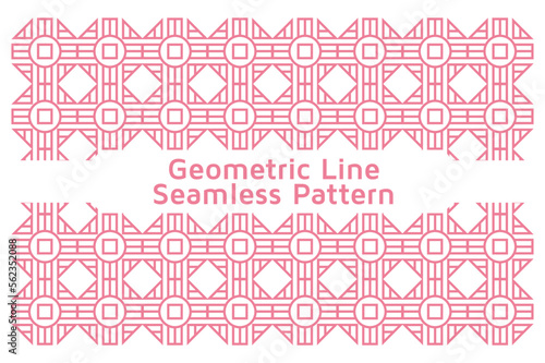 Abstract Geometric Line Seamless Colorful Pattern. Design Vector Illustration