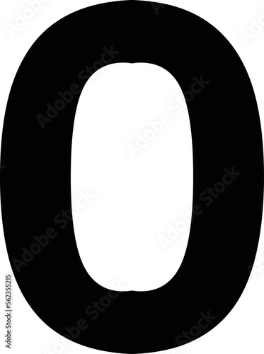 Zero number Vector Icon 