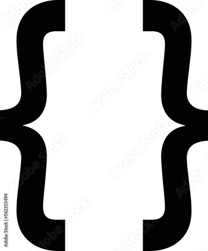 Curly Bracket Vector Icon 