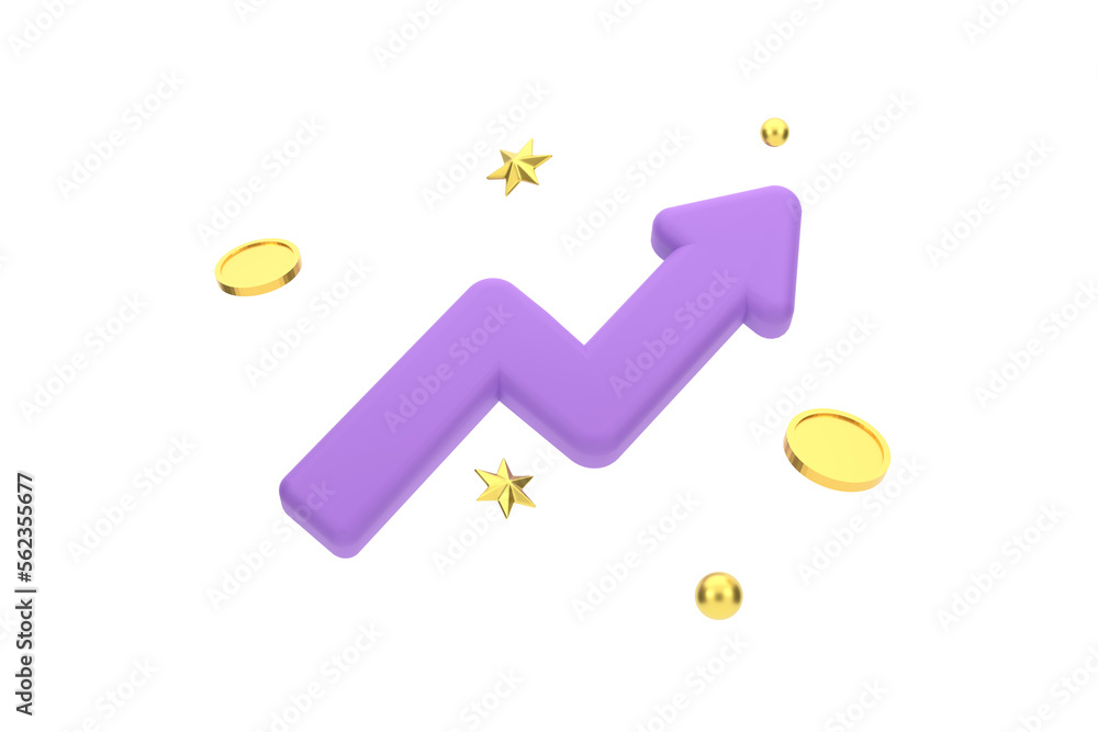 GROWTH STOCK CHART UP WITH COINS AND STAR, INVESTING ICON GROWTH STOCK CHART UP WITH COINS AND STAR, INVESTING ICON