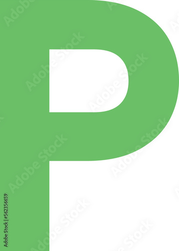 P alphabet Vector Icon 