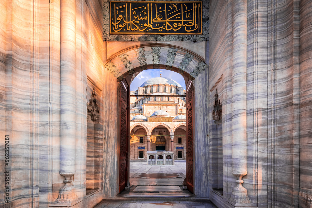 Istanbul, Turkey - Suleiman the Magnificent mosque in Ottoman Empire.