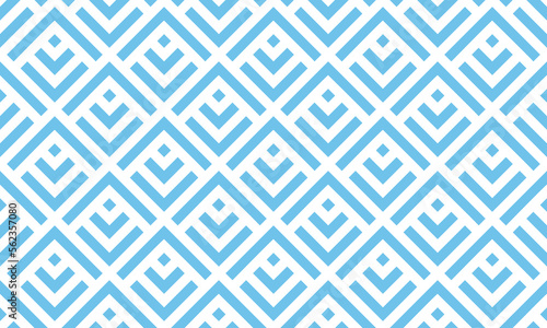 Abstract geometric pattern with stripes, lines. Seamless vector background. White and blue ornament. Simple lattice graphic design