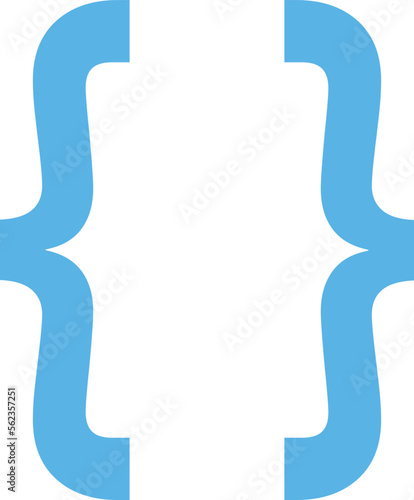 Curly Bracket Vector Icon 