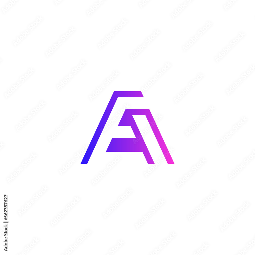 EA letters monogram, negative space. Company logo design. EA letters monogram, negative space. Company logo design.