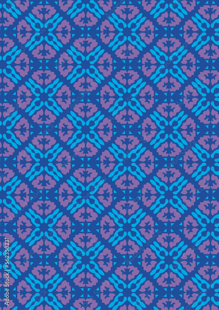 pattern with blue tiles