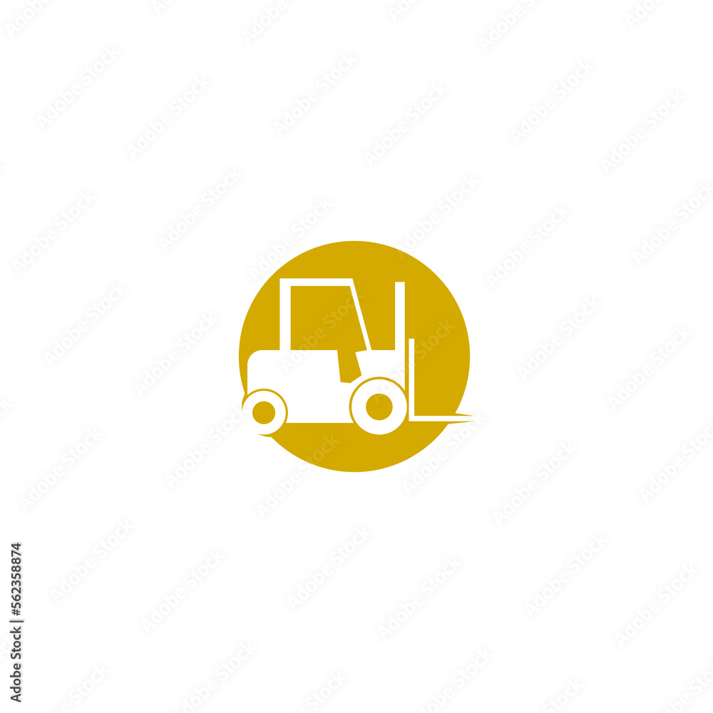 Forklift logo icon isolated on white background