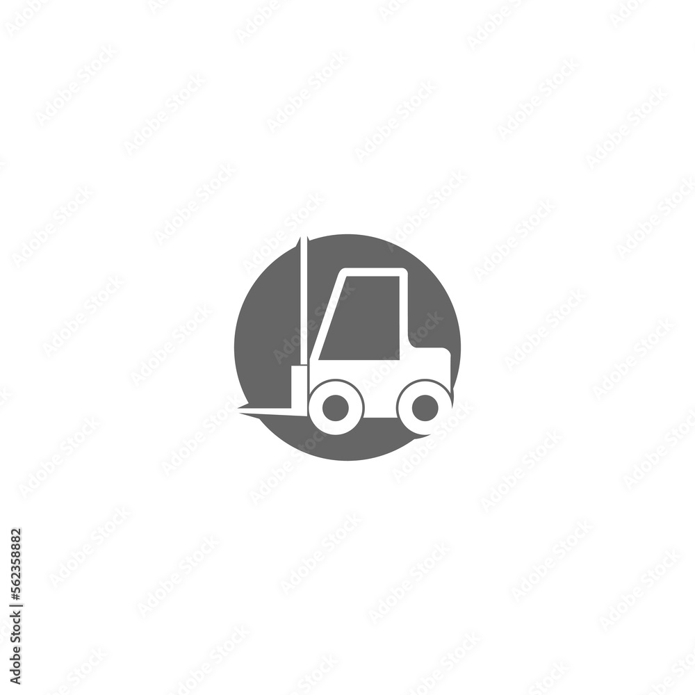 Forklift logo icon isolated on white background Forklift logo icon isolated on white background