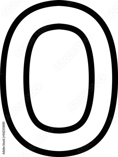 Zero number Vector Icon 