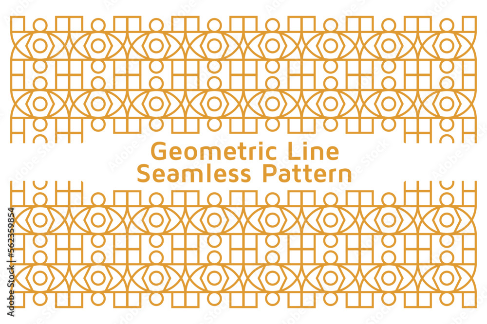 Geometric Line Seamless Pattern Design on White Background Geometric Line Seamless Pattern Design on White Background