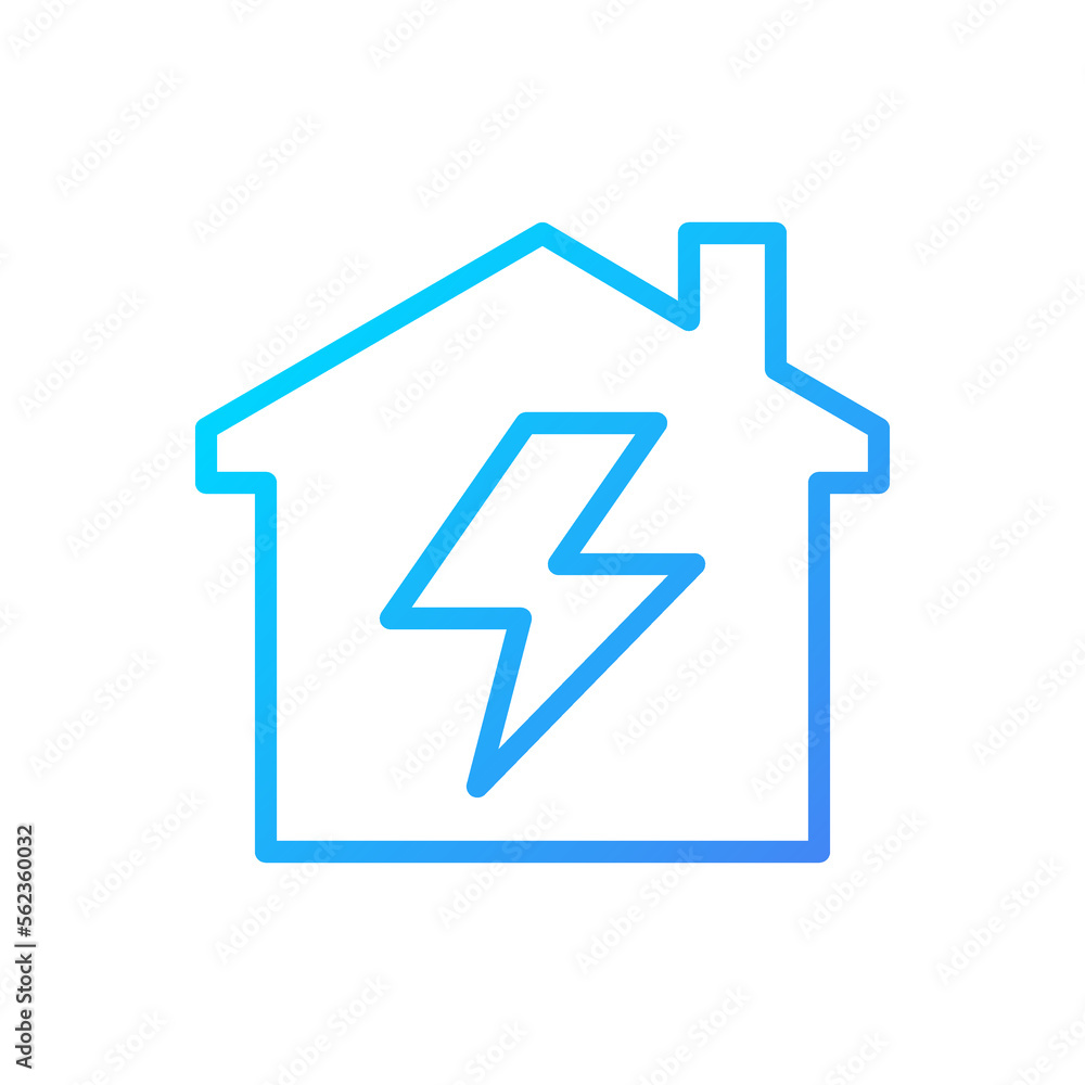Electricity pixel perfect gradient linear vector icon. Home lighting. Public utility service. Electric appliances. Thin line color symbol. Modern style pictogram. Vector isolated outline drawing Electricity pixel perfect gradient linear vector icon. Home lighting. Public utility service. Electric appliances. Thin line color symbol. Modern style pictogram. Vector isolated outline drawing