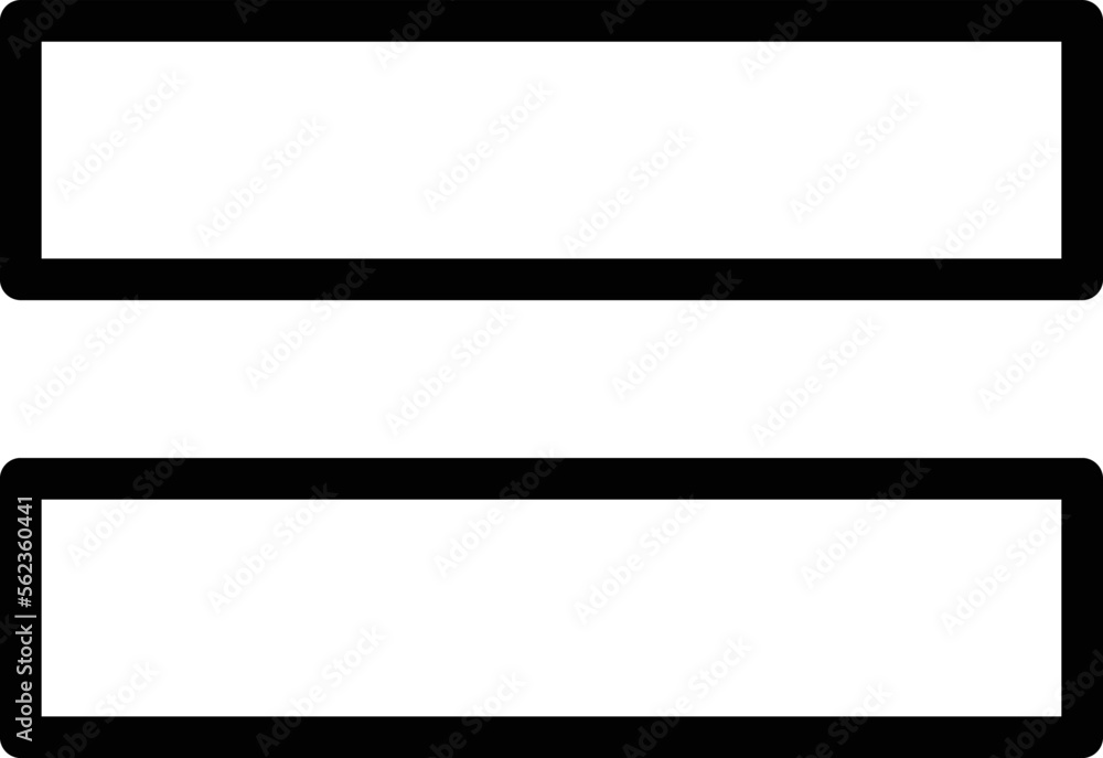 Equal sign Vector Icon
