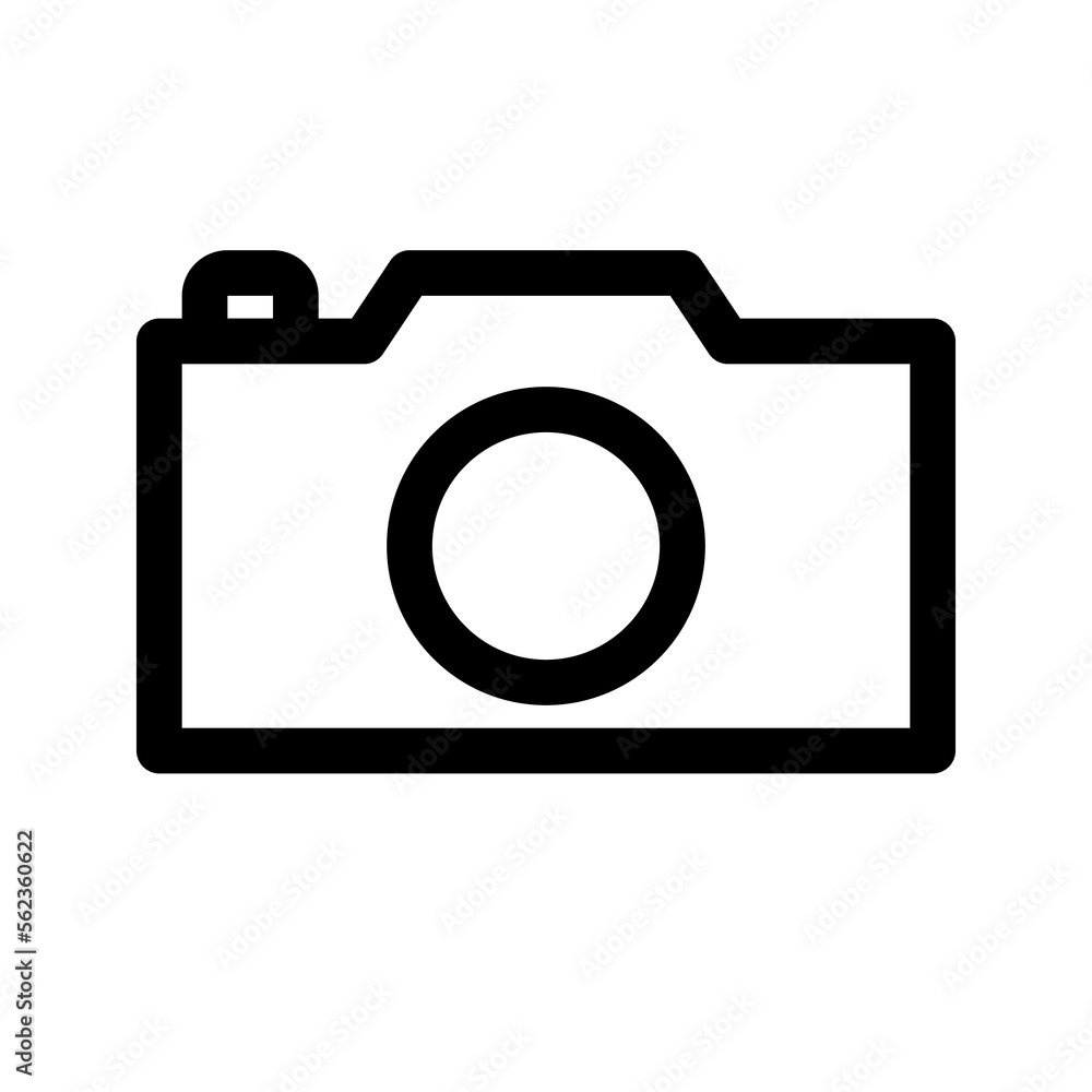 Camera outline icon. Editable stroke. Vector graphics Camera outline icon. Editable stroke. Vector graphics