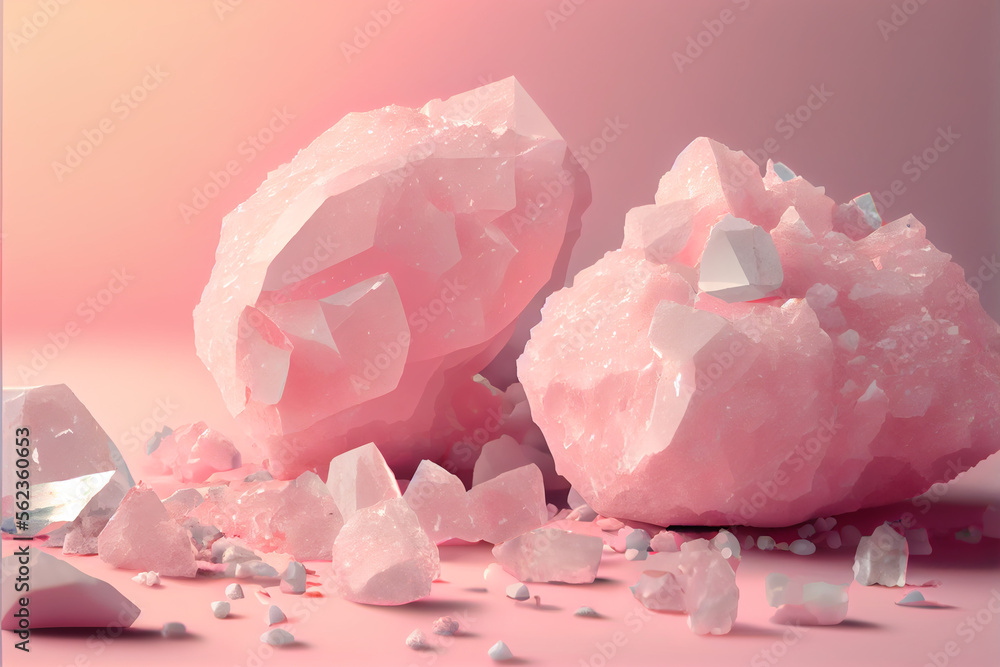 Pink Icy Quartz Onyx Crystal Stone Background illustration Pink Icy Quartz Onyx Crystal Stone Background illustration