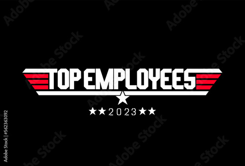 Top Employees 2023 vector typography.