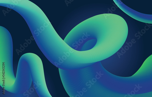 Blue Green Combo Fluid Flow