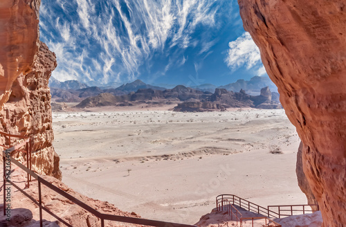 Unique geological formations of Jurassic period and stone desert of the Negev...