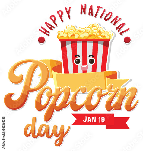 National popcorn day banner design