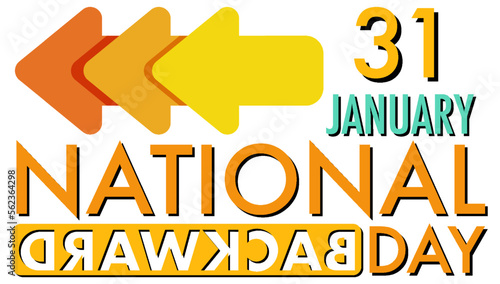National backward day banner design