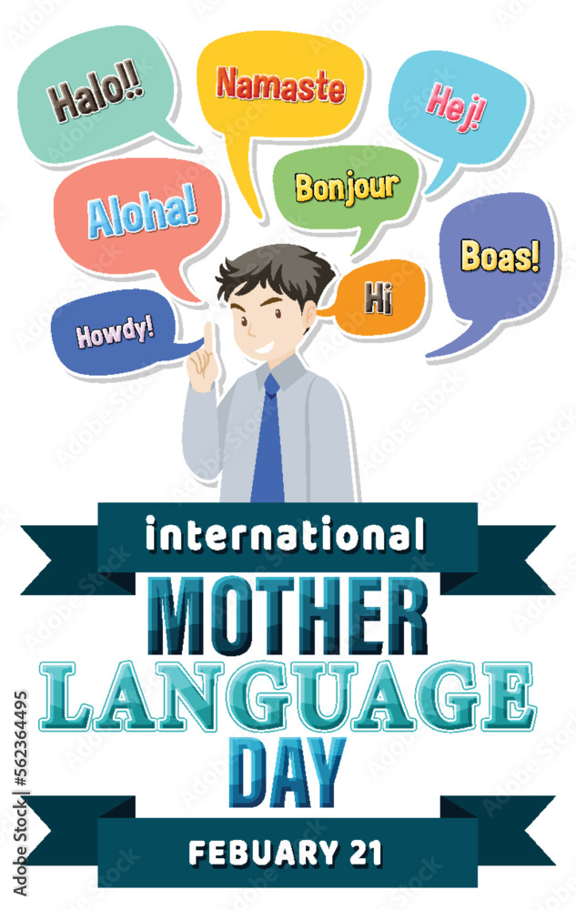 International mother language day banner design International mother language day banner design