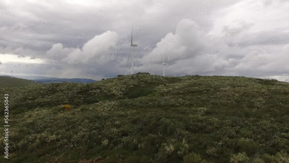 Eolian Wind Power - Renewable Energy - Storm Clouds Eolian Wind Power - Renewable Energy - Storm Clouds