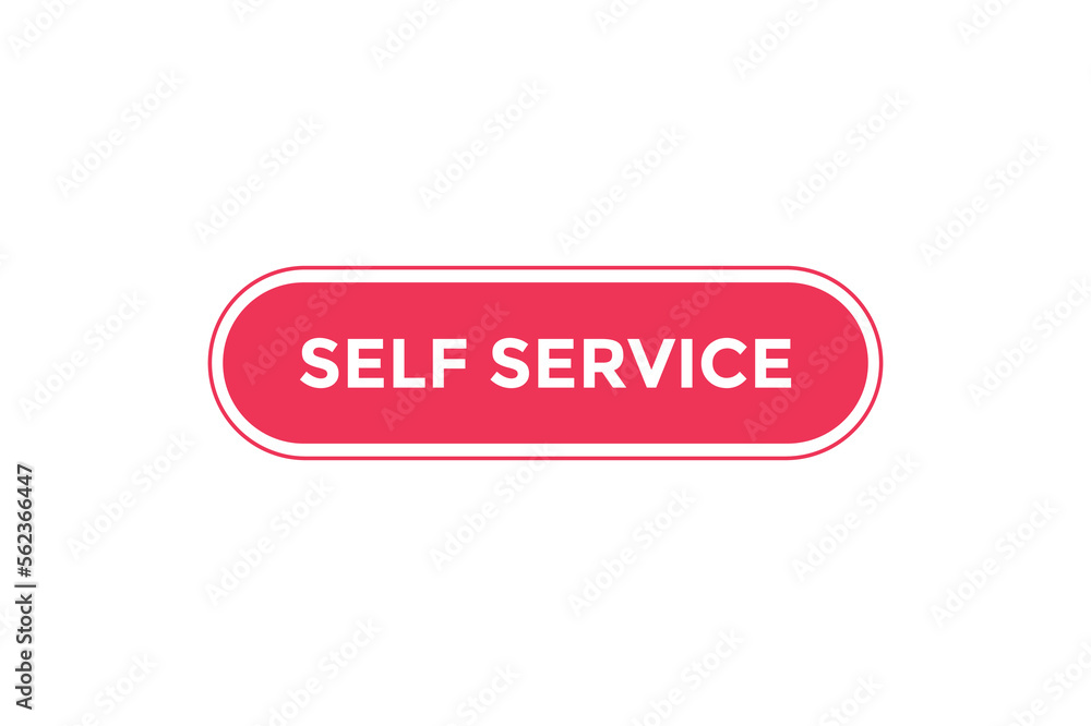 Self service button web banner templates. Vector Illustration Self service button web banner templates. Vector Illustration