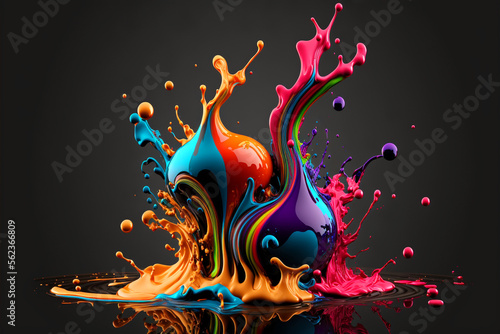 splasch particles 3d background