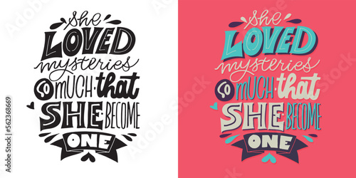 Cute hand drawn doodle lettering motivation postcard. Lettering fot t-shirt design  mug print.