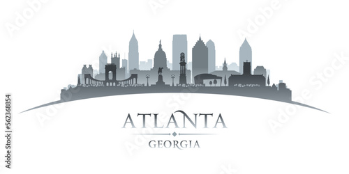 Atlanta Georgia city silhouette white background