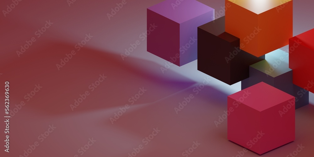 Obraz premium Abstract 3D Render. Modern background design with geometric shapes.