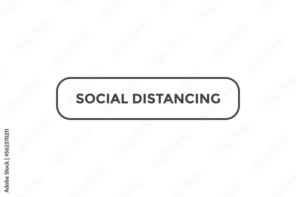 Social distancing button web banner templates. Vector Illustration
