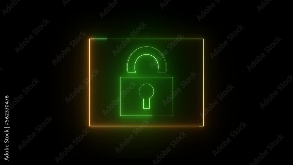 Analog locked icon animation . Cybersecurity crime and safety first modern technology. Analog locked icon animation . Cybersecurity crime and safety first modern technology.